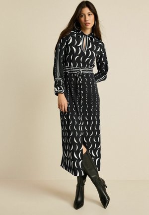 Next Freizeitkleid - black white moon print