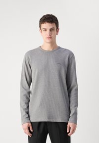 BOSS TEMPESTO - Tops ar garām piedurknēm - light pastel grey