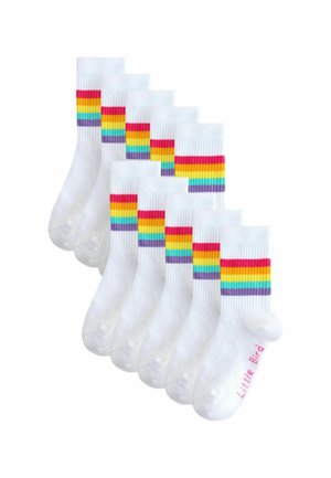 STRIPE TUBE 10 PACK - Socks - white pastel rainbow