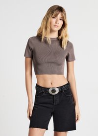 Calliope TINTA UNITA - T-shirt basic - fango