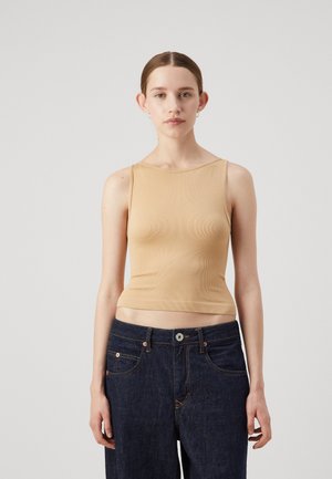 BDG Urban Outfitters SLASH NECK TANK - Débardeur - light brown