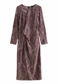 TWIST WAIST MIDI - REGULAR FIT - Maksikleit - berry red animal print