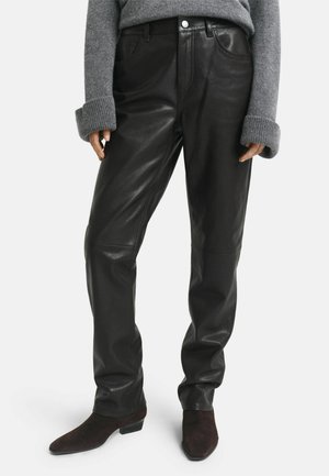 Leren broek - deep brown