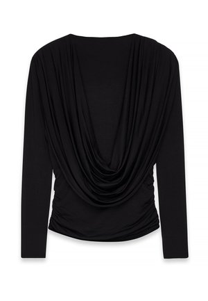 NA-KD Tops ar garām piedurknēm - black