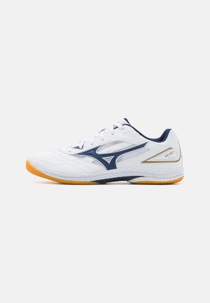 WAVE DRIVE 9 TABLE TENNIS - Multicourt tennis shoes - white/dress blues/gold