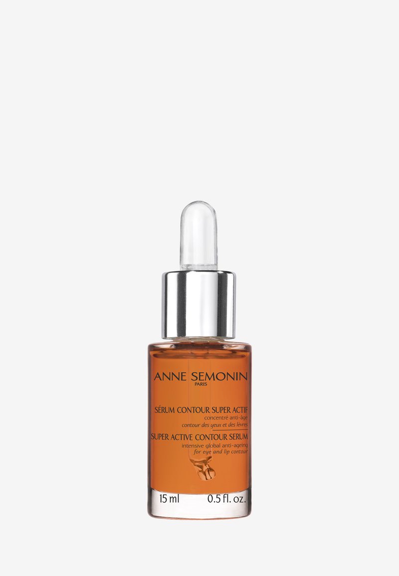 Amber glass bottle with a silver dropper lid. Label displays "ANNE SEMONIN" and product details. Capacity: 15 ml (0.5 fl oz).