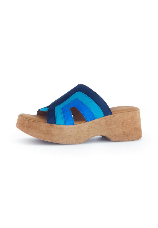 Pantolette hoch - blau