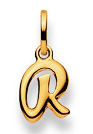 MUAU Schmuck BUCHSTABE R - Anhänger - gelbgold