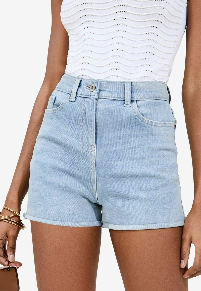 Lipsy Short en jean - bleach blue