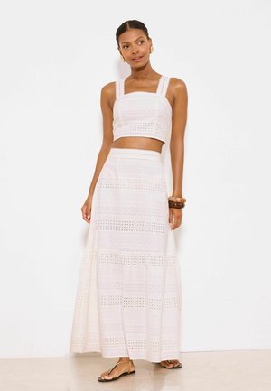 Lipsy, REGULAR FIT - SQUARE NECK CROPPED TOP . - Bluse - white broderie