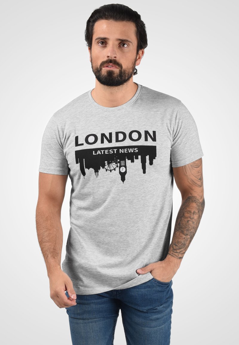 Solid SDCIMO - T-shirts print - light grey melange