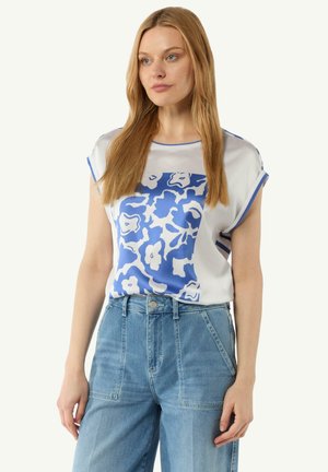 comma casual identity MIT FLORALEM  - T-Shirt print - royalblau