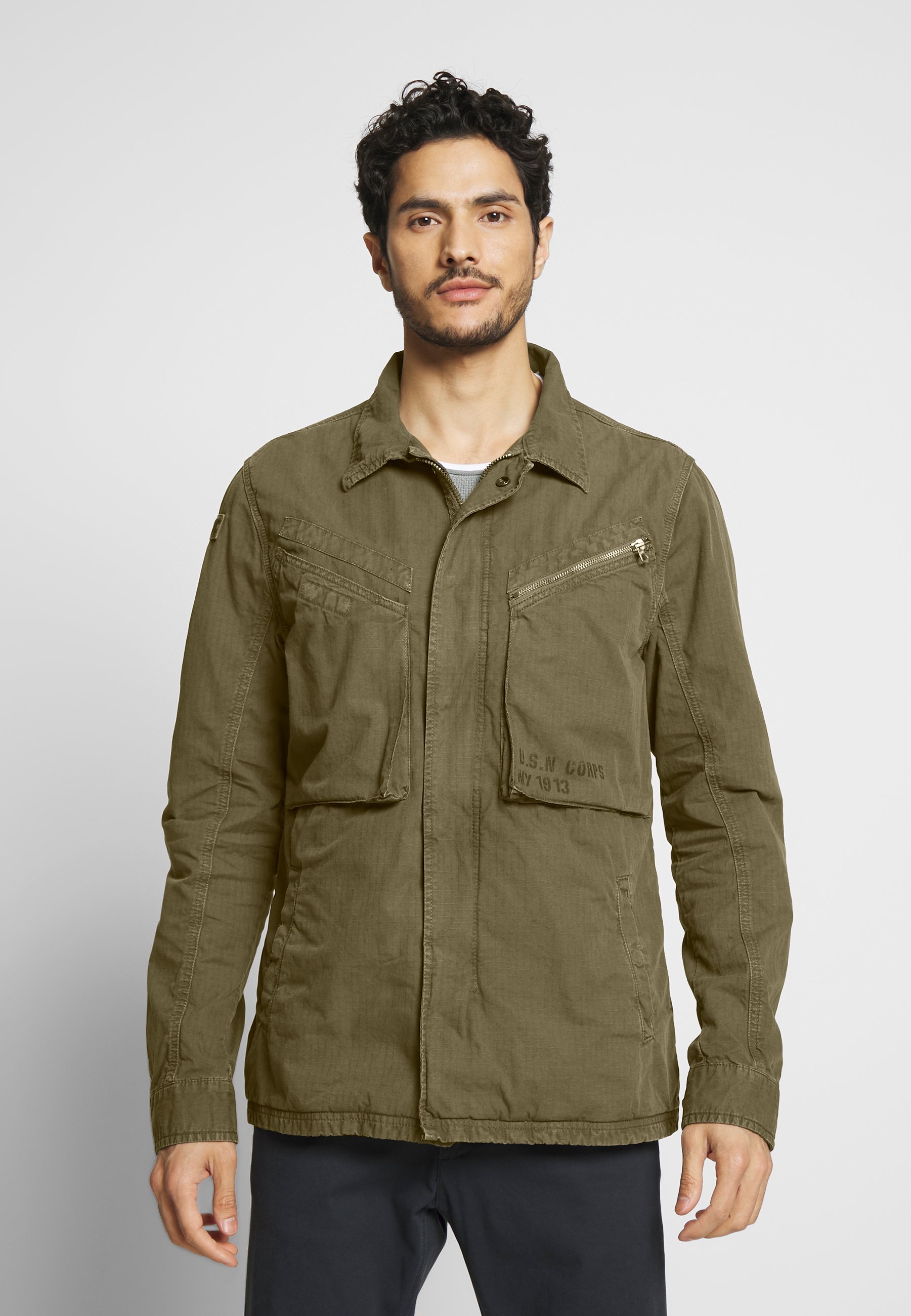 Schott ADAMS Lett jakke khaki Zalando.no Schott ADAMS - Lett jakke - khaki