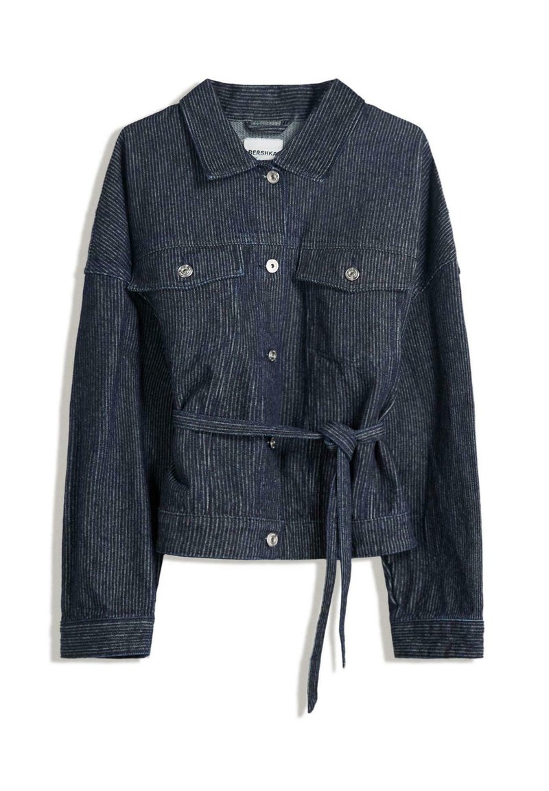 Maniche Lunghe Giacca Jeans Elasticizzata Bershka TEXTURED Giacca