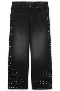 RIVET UNISEX - Vaqueros holgados - black