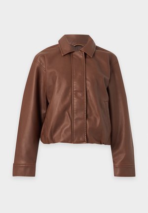 Hollister Co., BUBBLE - Μπουφάν από συνθετικό δέρμα - brown