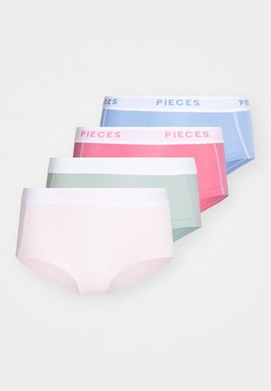 Pieces PCLOGO LADY 4 PACK - Kratke gaće - pink lemonade/bel air blue/dusty aqua