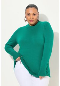 Ulla Popken STEHKRAGEN - Maglione - emerald green