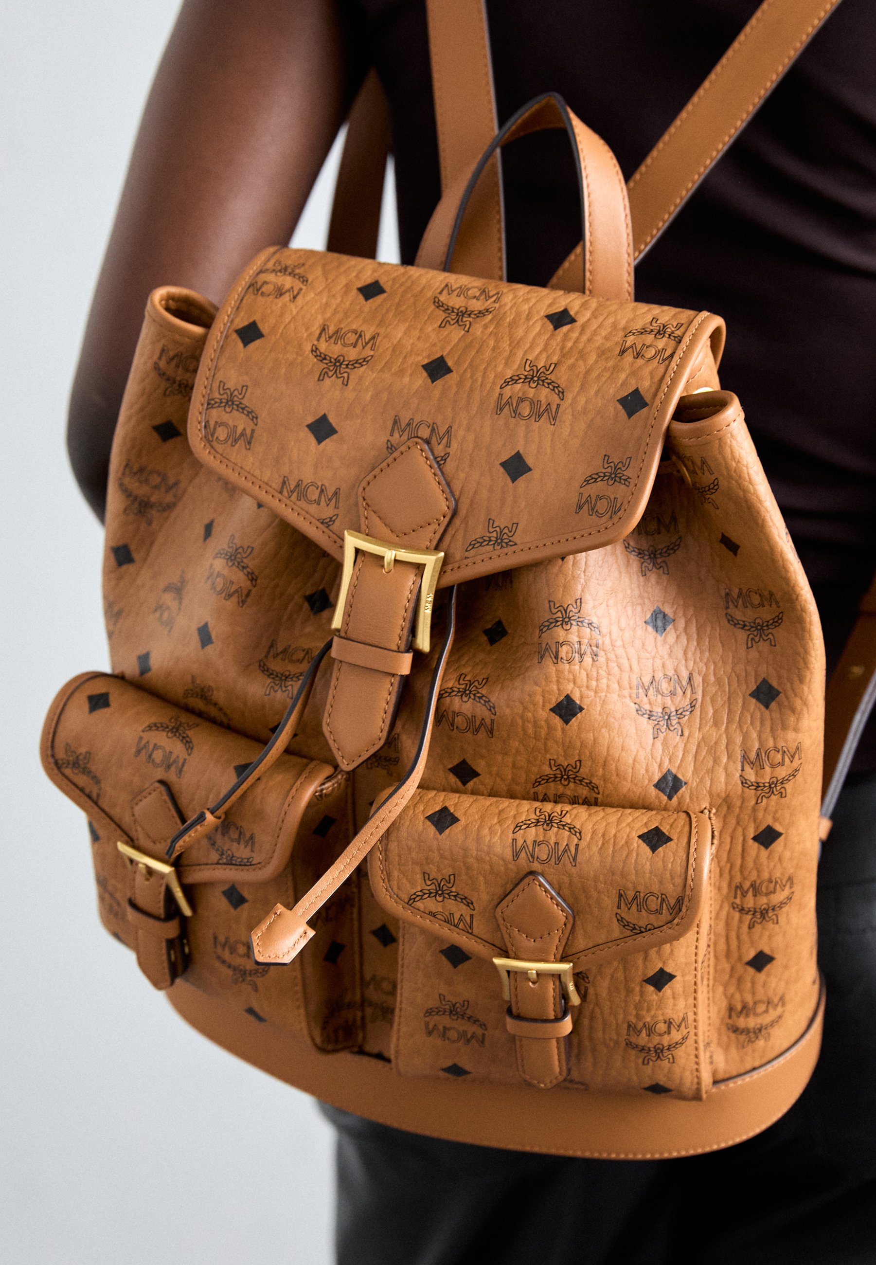 MCM AREN BACKPACK - Rucksack - cognac - Zalando.co.uk