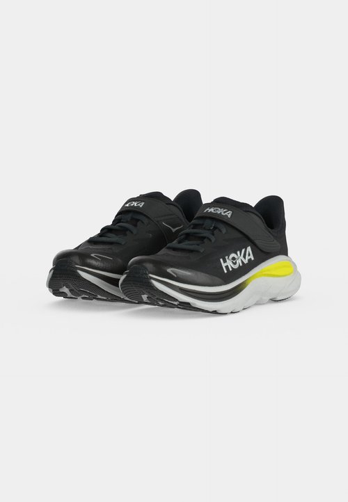 Hoka CLIFTON 10 LITTLE KIDS UNISEX - Road running shoes - black/cosmic grey — photo 3