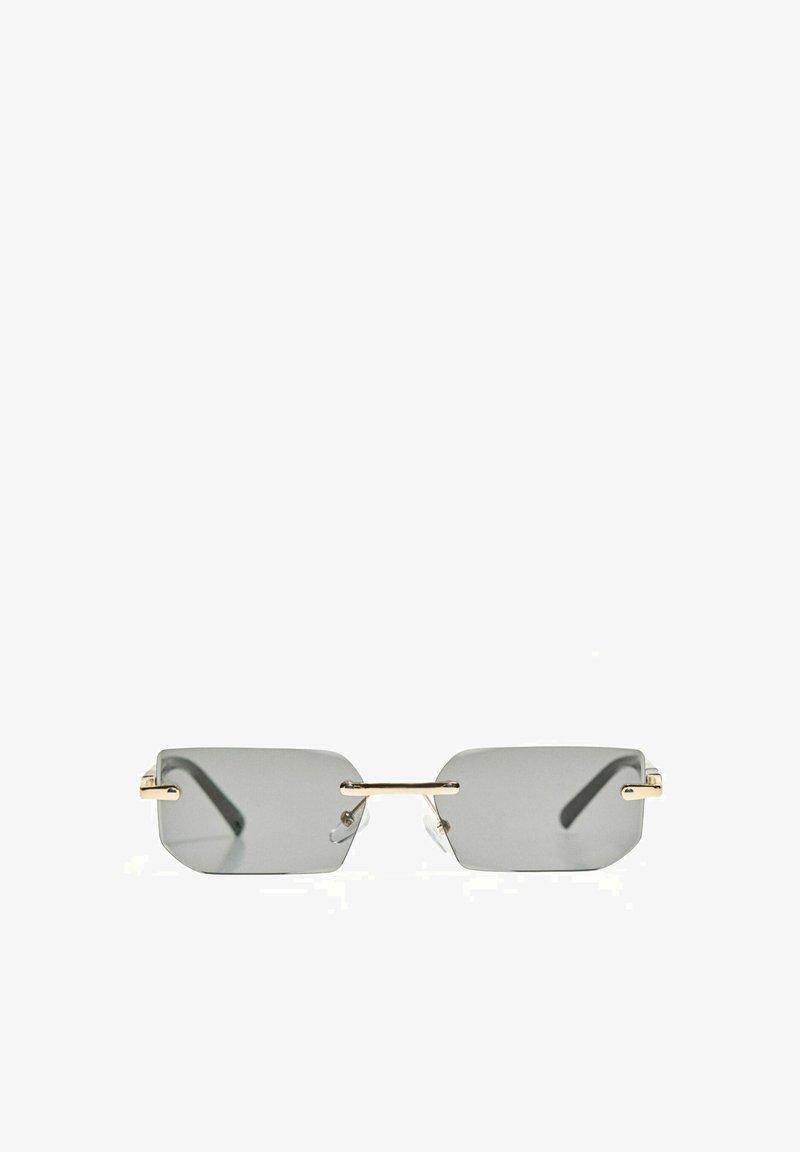 Bershka RECTANGULAR - Sonnenbrille - black