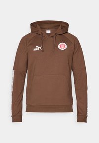 FCSP KING HOODIE - Club wear - espresso brown/white
