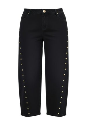 Studio Untold, BARREL JEANS, BALLOON LEGS, HIGH WAIST, DECORATIVE RIVETS - Jeans baggy - black