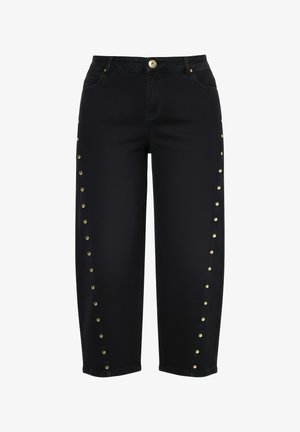 Studio Untold, BARREL JEANS, BALLOON LEGS, HIGH WAIST, DECORATIVE RIVETS - Jeans Relaxed Fit - black