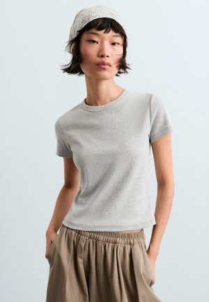 OYSHO, Basic T-shirt - light grey