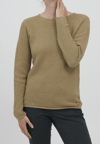 Oxmo Stickad tröja - beige