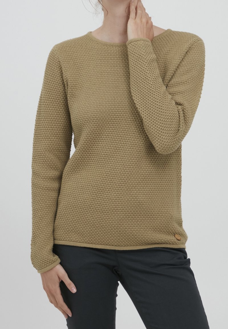 Oxmo Stickad tröja - beige