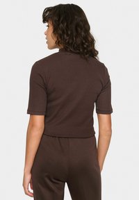 Saint Tropez ASTER MOCK NECK - T-shirt - bas - dark oak