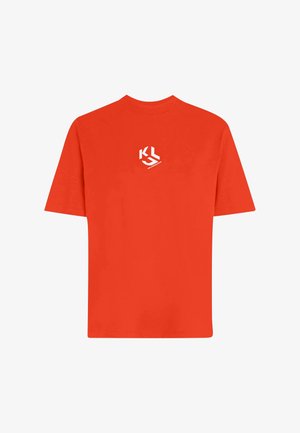 Karl Lagerfeld Jeans, KLJ REG MONOGRAM TEE - Trükipildiga T-särk - grenadine