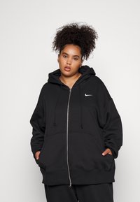 Nike Sportswear - HOODIE LOOSE FIT - Cipzáras pulóver - black Miniatűr kép 1