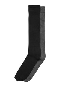 2-PACK - Zeķes līdz ceļgaliem - black darkgrey