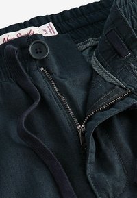 Next SLIM FIT LINEN ELASTICATED DRAWSTRING - Nadrágok - charcoal grey