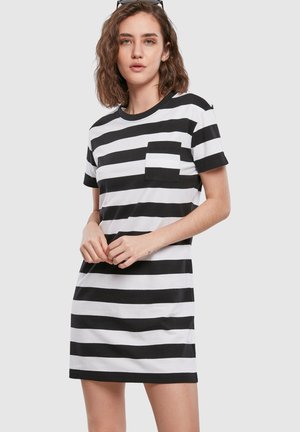 STRIPE BOXY - Vestito di maglina - black white