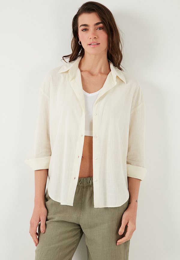 Hemdbluse - ecru