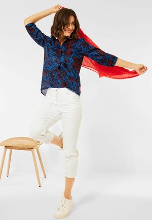 TOS SPLIT NECK - Tunic - blau