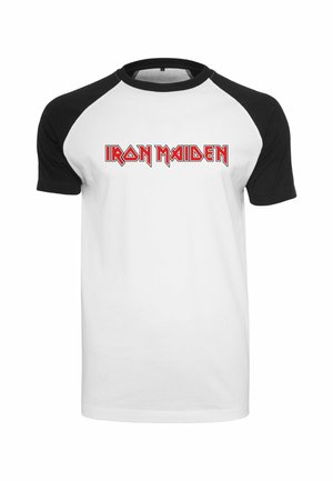 Merchcode MAIDEN LOGO BASEBALL TEE - Apdrukāts T-krekls - black