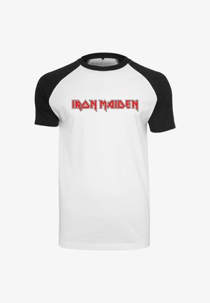 Merchcode MAIDEN LOGO BASEBALL TEE - Apdrukāts T-krekls - black