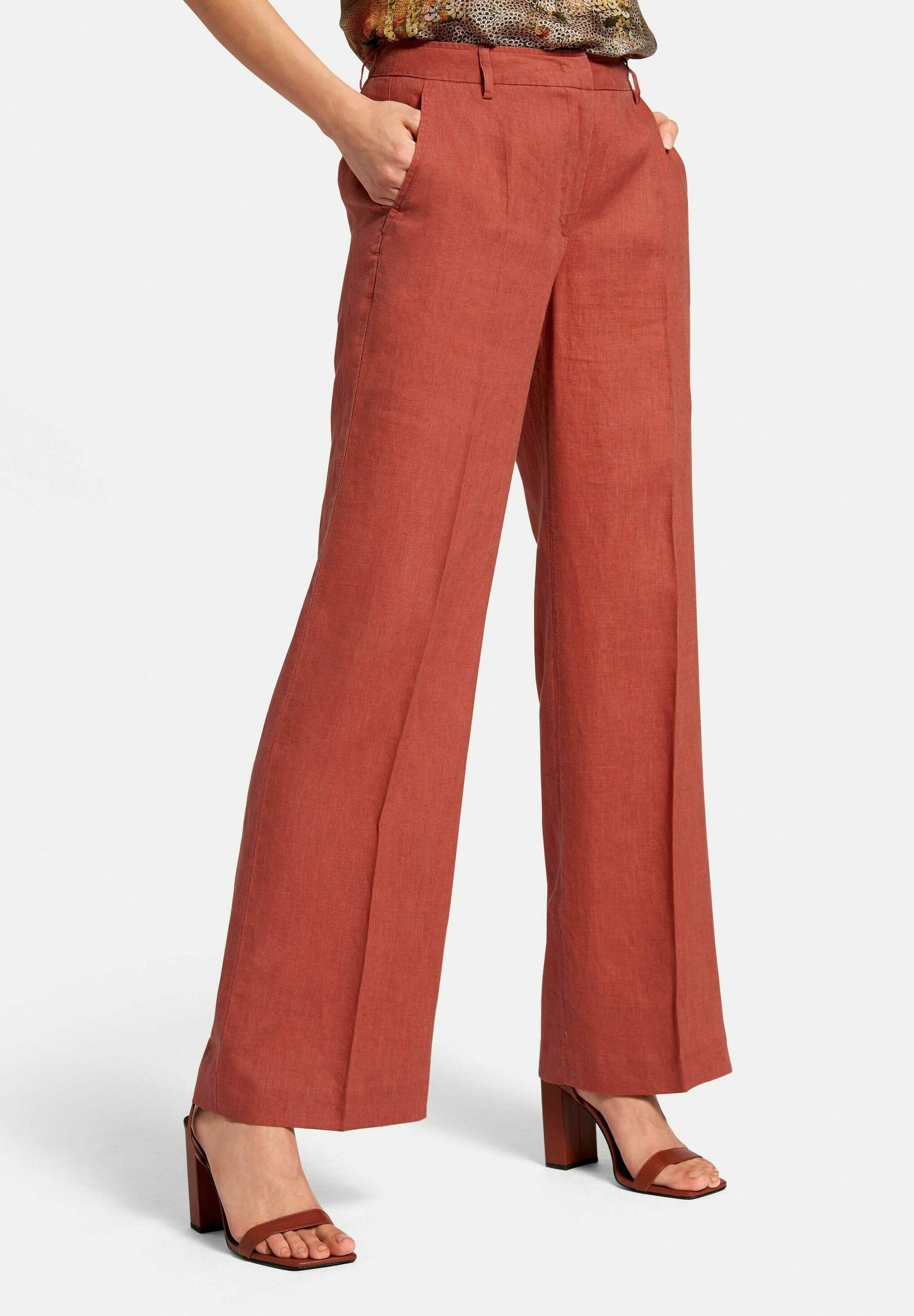 PETER HAHN Trousers - terra/light pink 