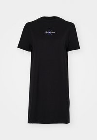 GRADIENT MONOLOGO TEE DRESS - Vestito di maglina - black