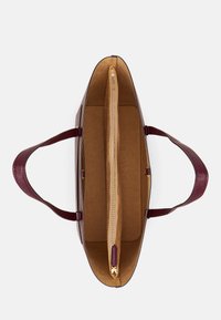 Lauren Ralph Lauren CROSSHATCH LEATHER LARGE KARLY TOTE - Torba za nakupovanje - pinot noir