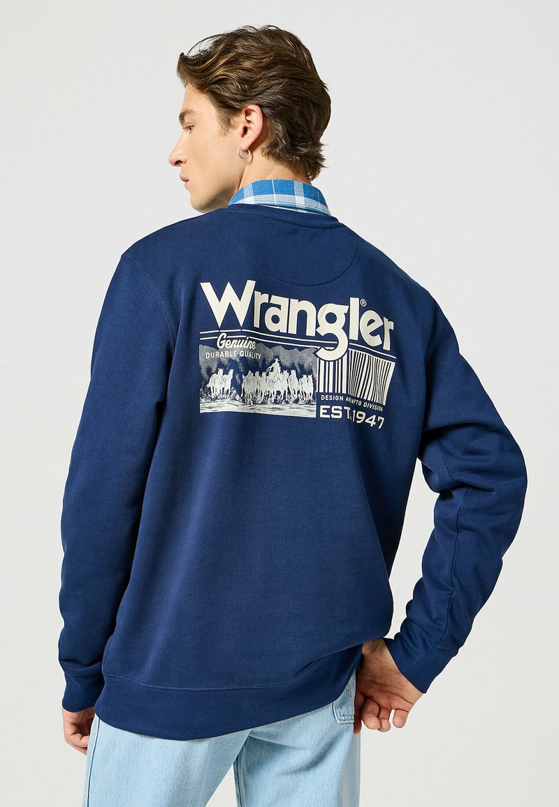 Wrangler CREWNECK SWEATSHIRT - Felpa - navy