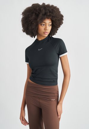 FITTED - Nyomott mintás póló - black