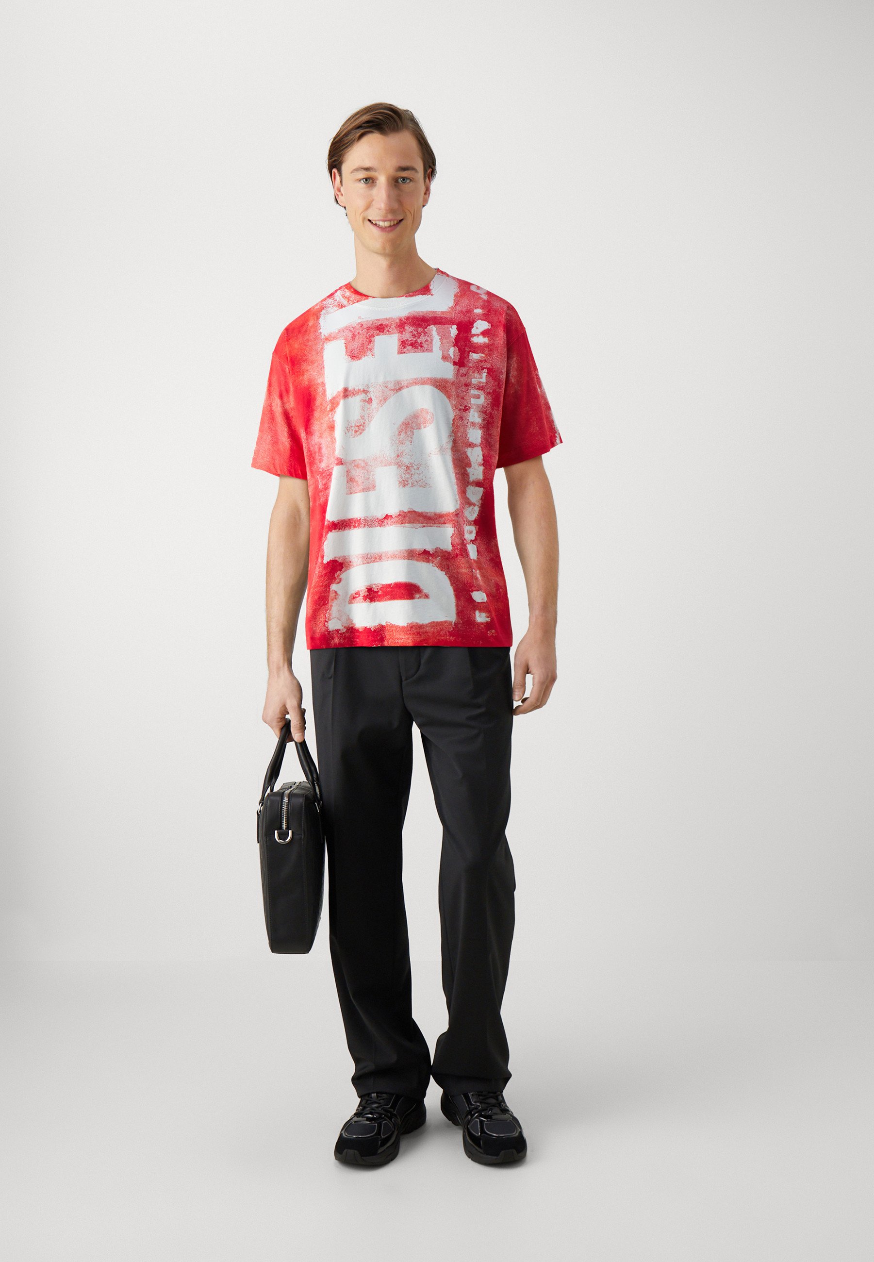 Diesel - T-shirt z nadrukiem/czerwony - Zalando.pl