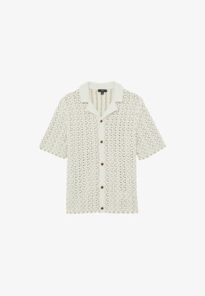 Reiss REGULAR FIT - ROULETTE TEXTURED CUBAN COLLAR - Cămașă - natural