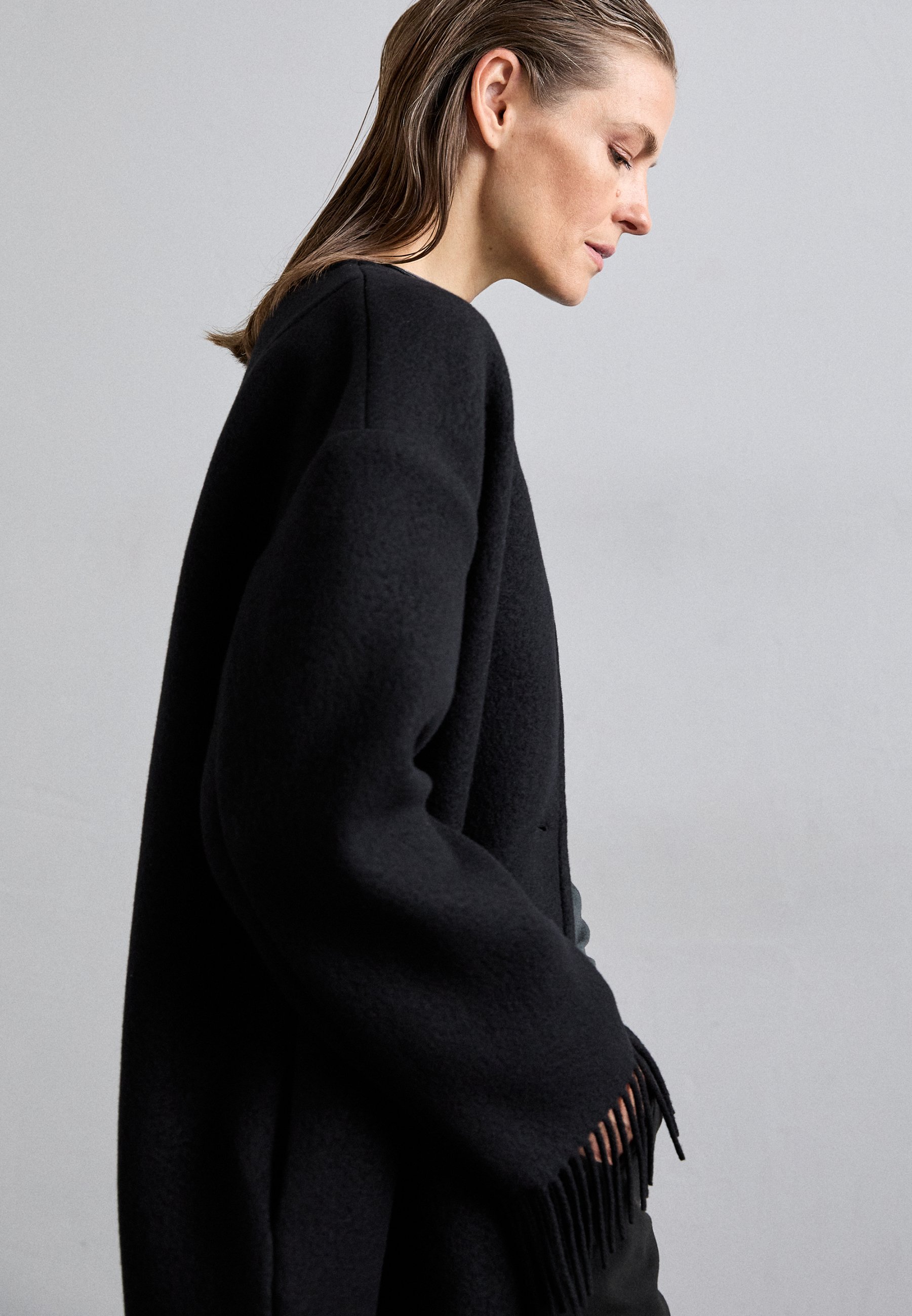 ジャケット・アウター Ange wool short coat black Rodebjer AGNES - Short coat - black - Zalando