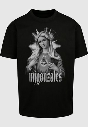 MJ Gonzales, LADY OF GRACE  HEAVY OVERSIZED  - T-shirt con stampa - black